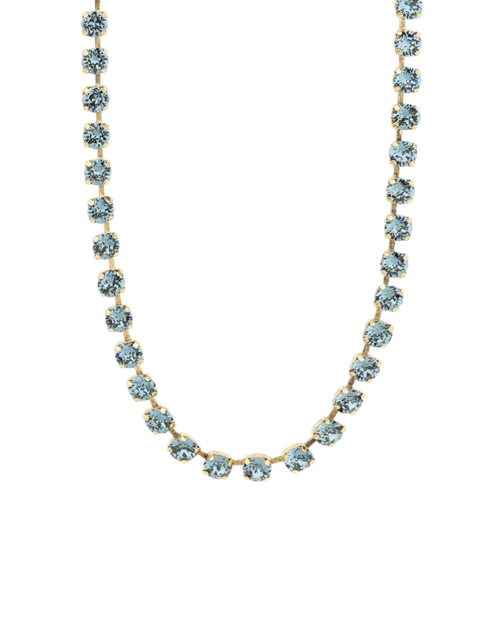 TOVA-Sarina Necklace-Necklaces-14k Gold Plated, Indian Sapphire Crystal-Blue Ruby Jewellery-Vancouver Canada