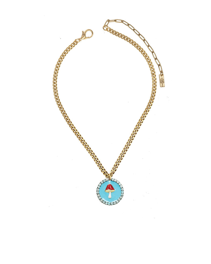 Shroomalicious Necklace Gold Plated, Crystal