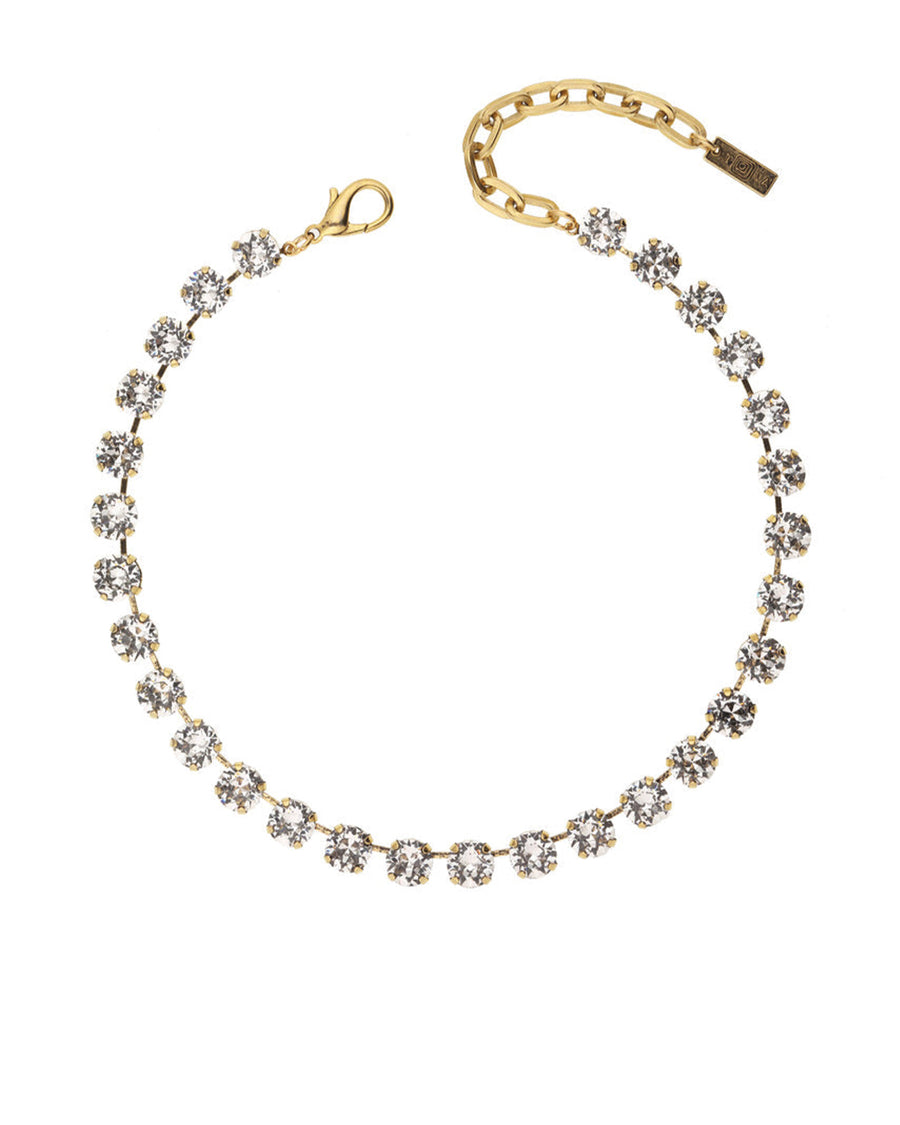Trentley Necklace Gold Plated, White Crystal