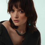 Vivica Necklace Gold Plated, Emerald Crystal