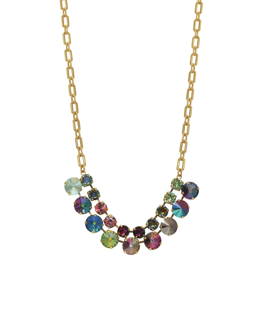 Vivica Necklace Gold Plated, Eclipse Crystal