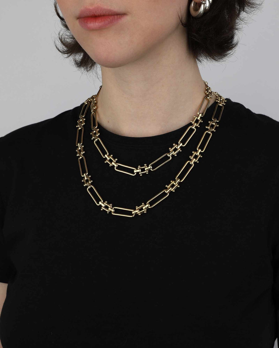 TOVA-Bevan Necklace-Necklaces-14k Gold Plated-Blue Ruby Jewellery-Vancouver Canada