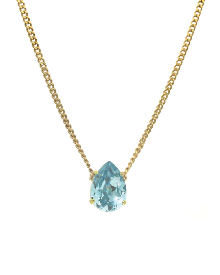 TOVA-Lumi Necklace-Necklaces-Gold Plated, Light Turquoise-Blue Ruby Jewellery-Vancouver Canada