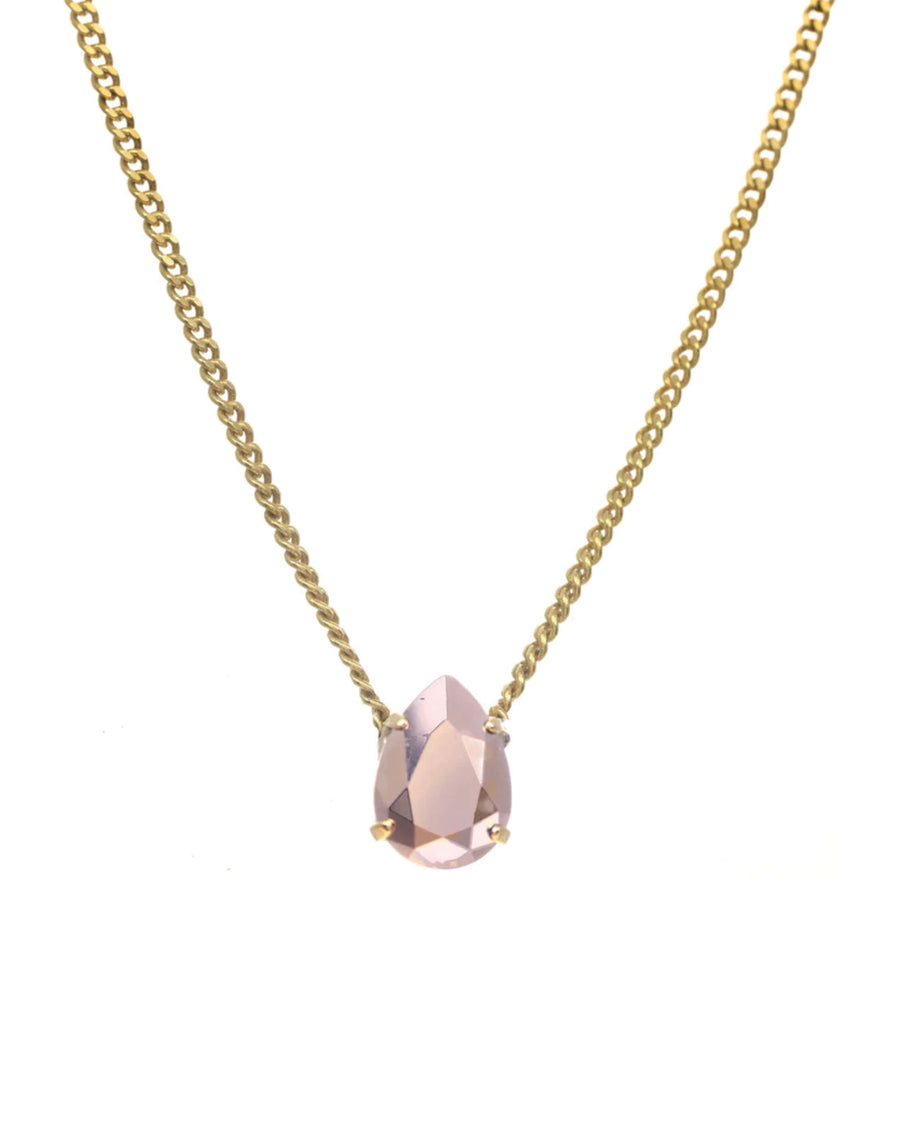 TOVA-Lumi Necklace-Necklaces-Gold Plated, Rose Crystal-Blue Ruby Jewellery-Vancouver Canada