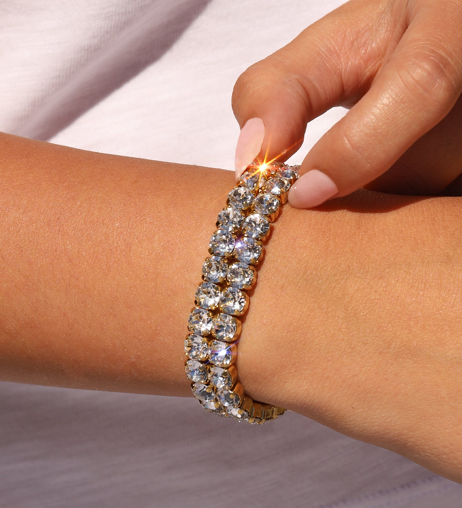 TOVA-Mini Olivia 2 Strand Bracelet-Bracelets-Blue Ruby Jewellery-Vancouver Canada