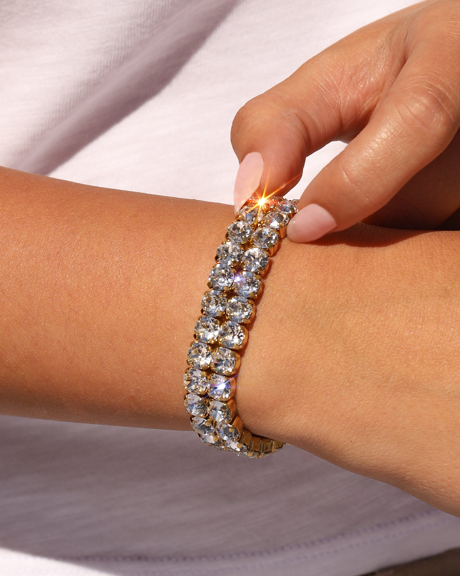 TOVA-Mini Olivia 2 Strand Bracelet-Bracelets-Blue Ruby Jewellery-Vancouver Canada