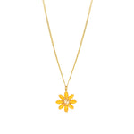 TOVA-Mini Molly Necklace-Necklaces-14k Gold Plated, Electric Orange Crystal-Blue Ruby Jewellery-Vancouver Canada