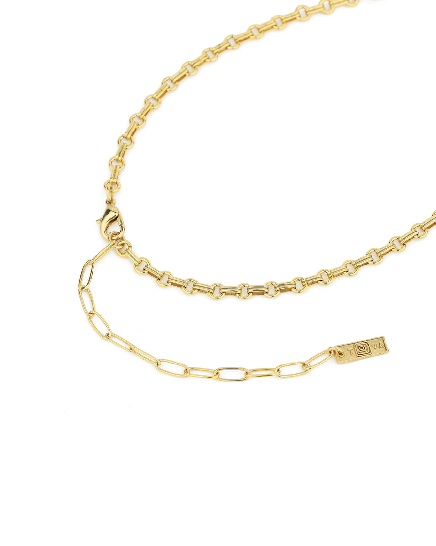 Jillian Necklace Gold Plated, Mix Crystal