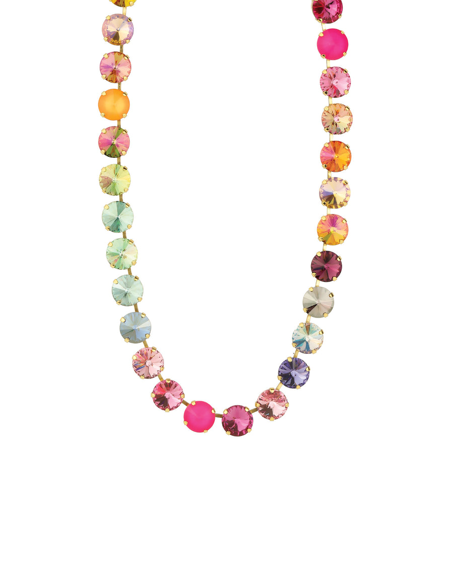 Sofia Necklace Gold Plated, Watermelon Crystal