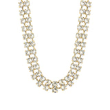 Lira Necklace Gold Plated, Clear Crystal