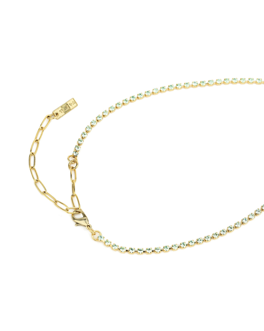 Milli Necklace Gold Plated, Golden Shadow / Chrysolite Crystal