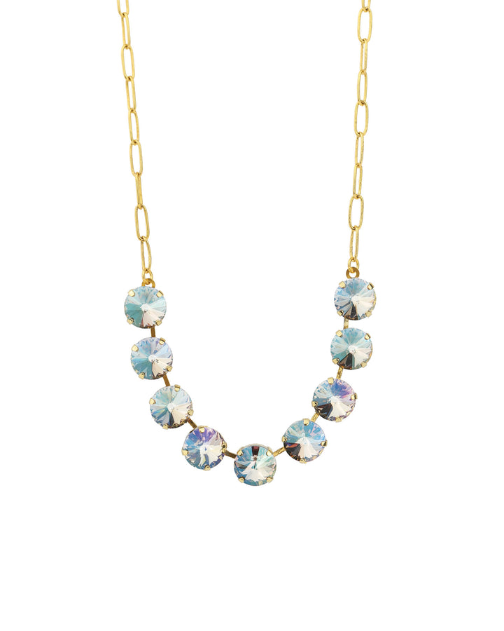 TOVA-Mini Sofia Necklace-Necklaces-Gold Plated, Verde Crystal-Blue Ruby Jewellery-Vancouver Canada
