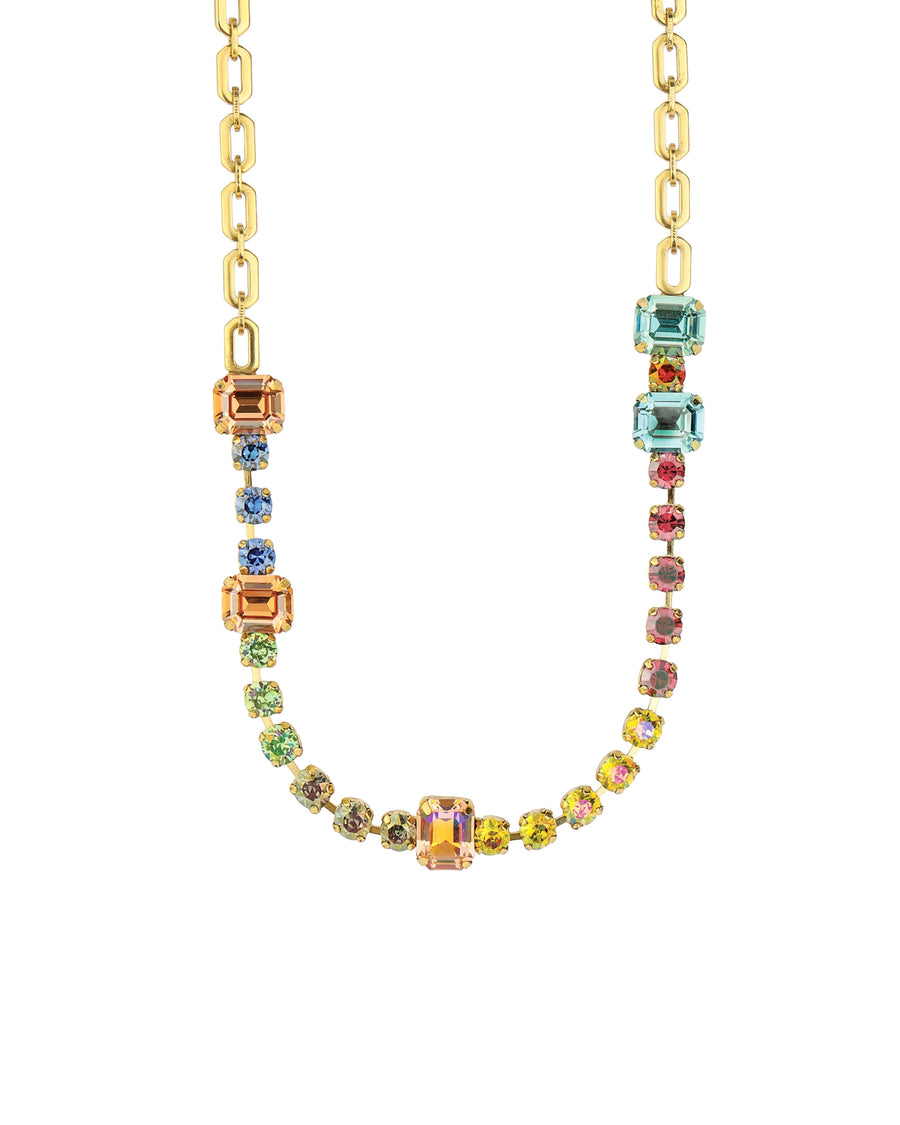 Aaralyn Mini Necklace Gold Plated, Warermelon Crystal