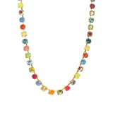 TOVA-Sarina Necklace-Necklaces-14k Gold Plated, Watermelon Crystal-Blue Ruby Jewellery-Vancouver Canada