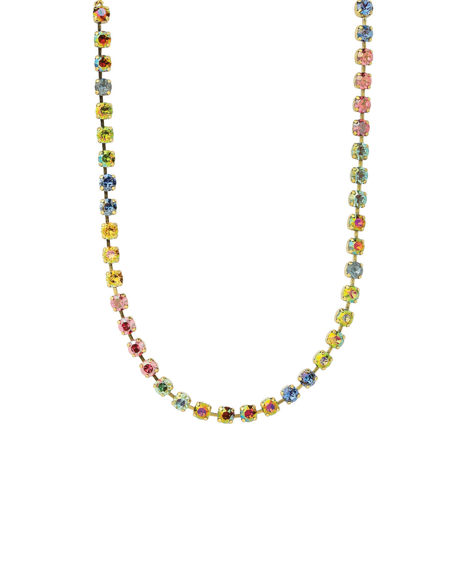 Sarina Necklace Gold Plated, Watermelon Crystal