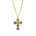Madonna Necklace Gold Plated, Watermelon Crystal