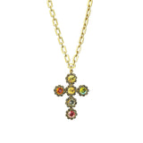 Madonna Necklace Gold Plated, Watermelon Crystal