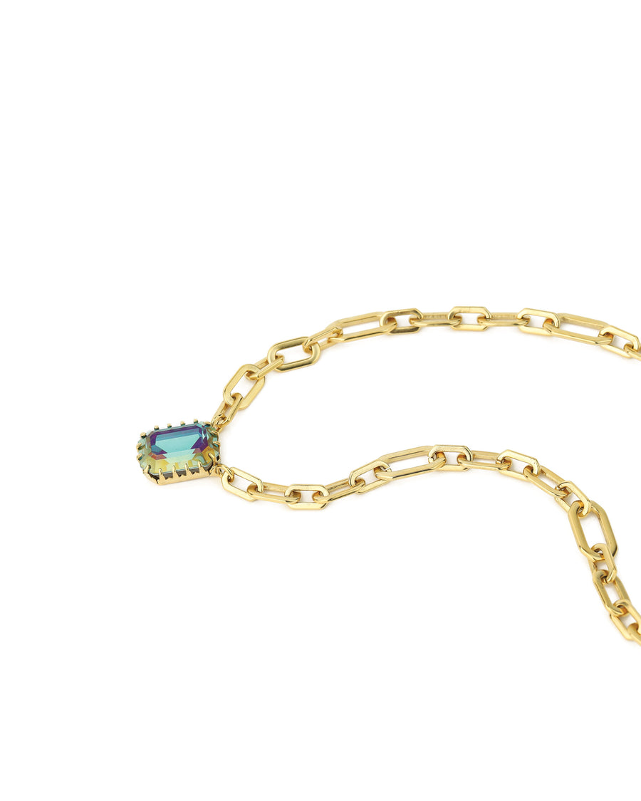 TOVA-Dereka Necklace-Necklaces-Gold Plated, Indicolite Crystal-Blue Ruby Jewellery-Vancouver Canada