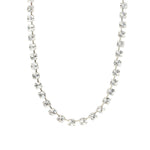 TOVA-Sarina Necklace-Necklaces-Silver Plated, White Crystal-Blue Ruby Jewellery-Vancouver Canada