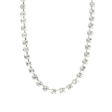 TOVA-Sarina Necklace-Necklaces-Silver Plated, White Crystal-Blue Ruby Jewellery-Vancouver Canada