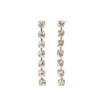 TOVA-Berenike Earrings-Earrings-14k Gold Plated, White Crystal-Blue Ruby Jewellery-Vancouver Canada