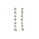 TOVA-Berenike Earrings-Earrings-14k Gold Plated, White Crystal-Blue Ruby Jewellery-Vancouver Canada