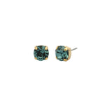 TOVA-Oakland Studs | 8mm-Earrings-14k Gold Plated, Indian Sapphire Crystal-Blue Ruby Jewellery-Vancouver Canada