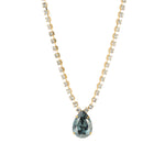 TOVA-Milli Necklace-Necklaces-14k Gold Plated, Indian Sapphire & White Crystal-Blue Ruby Jewellery-Vancouver Canada