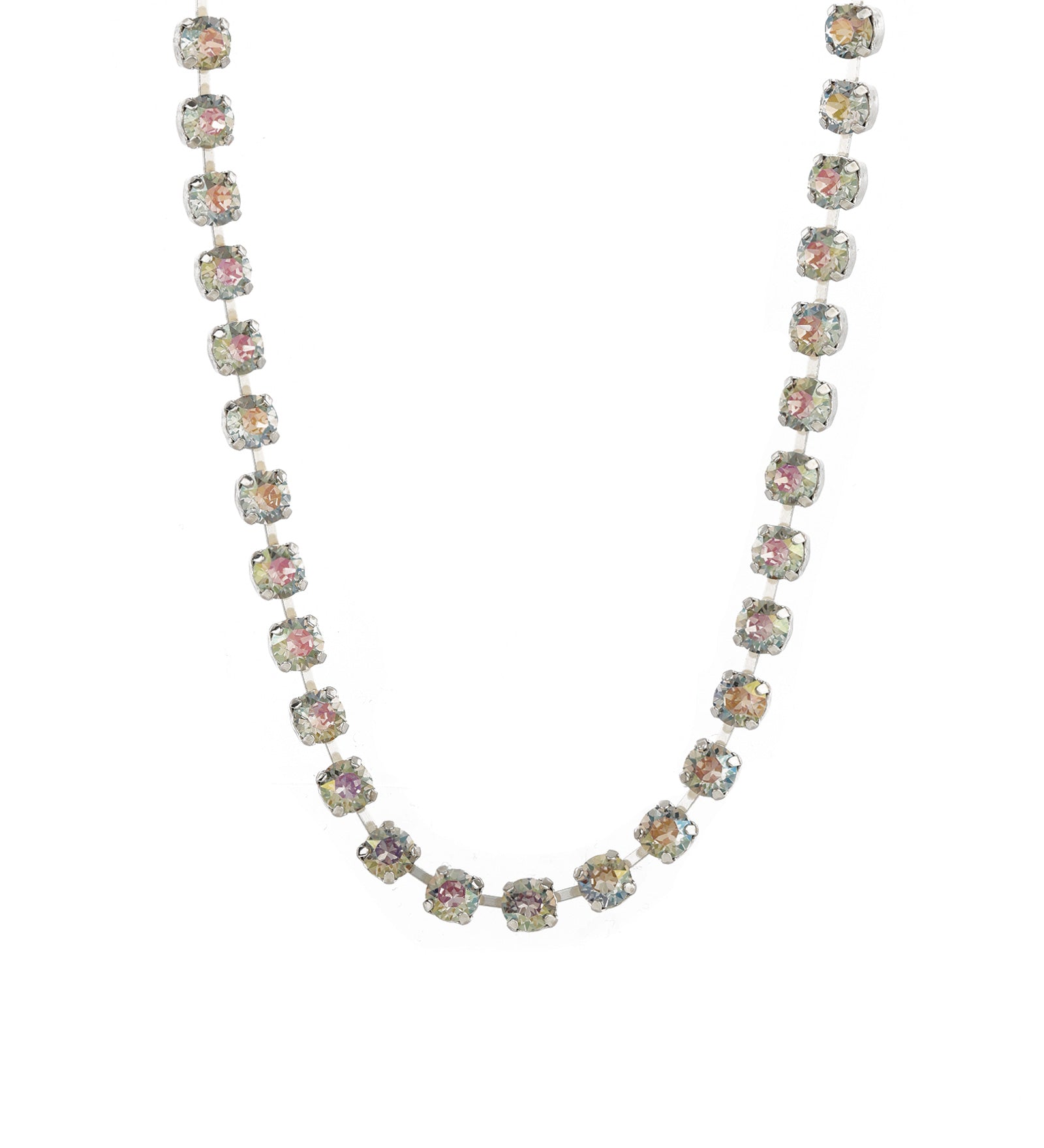 TOVA-Sarina Necklace-Necklaces-Silver Plated, Starlight Crystal-Blue Ruby Jewellery-Vancouver Canada