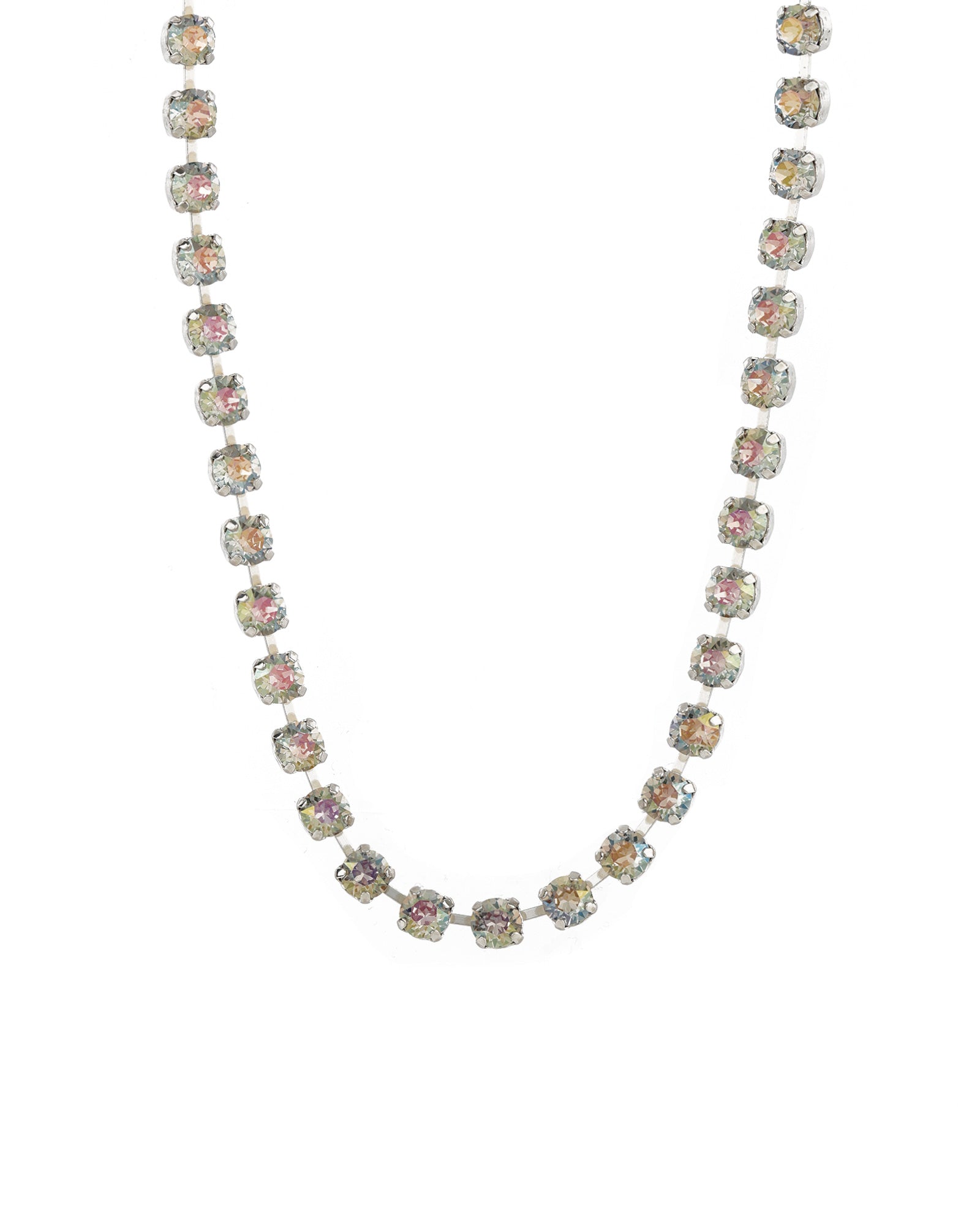 TOVA-Sarina Necklace-Necklaces-Silver Plated, Starlight Crystal-Blue Ruby Jewellery-Vancouver Canada