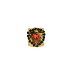 Gerda Ring 14k Gold Plated, Aqua Verde Crystal