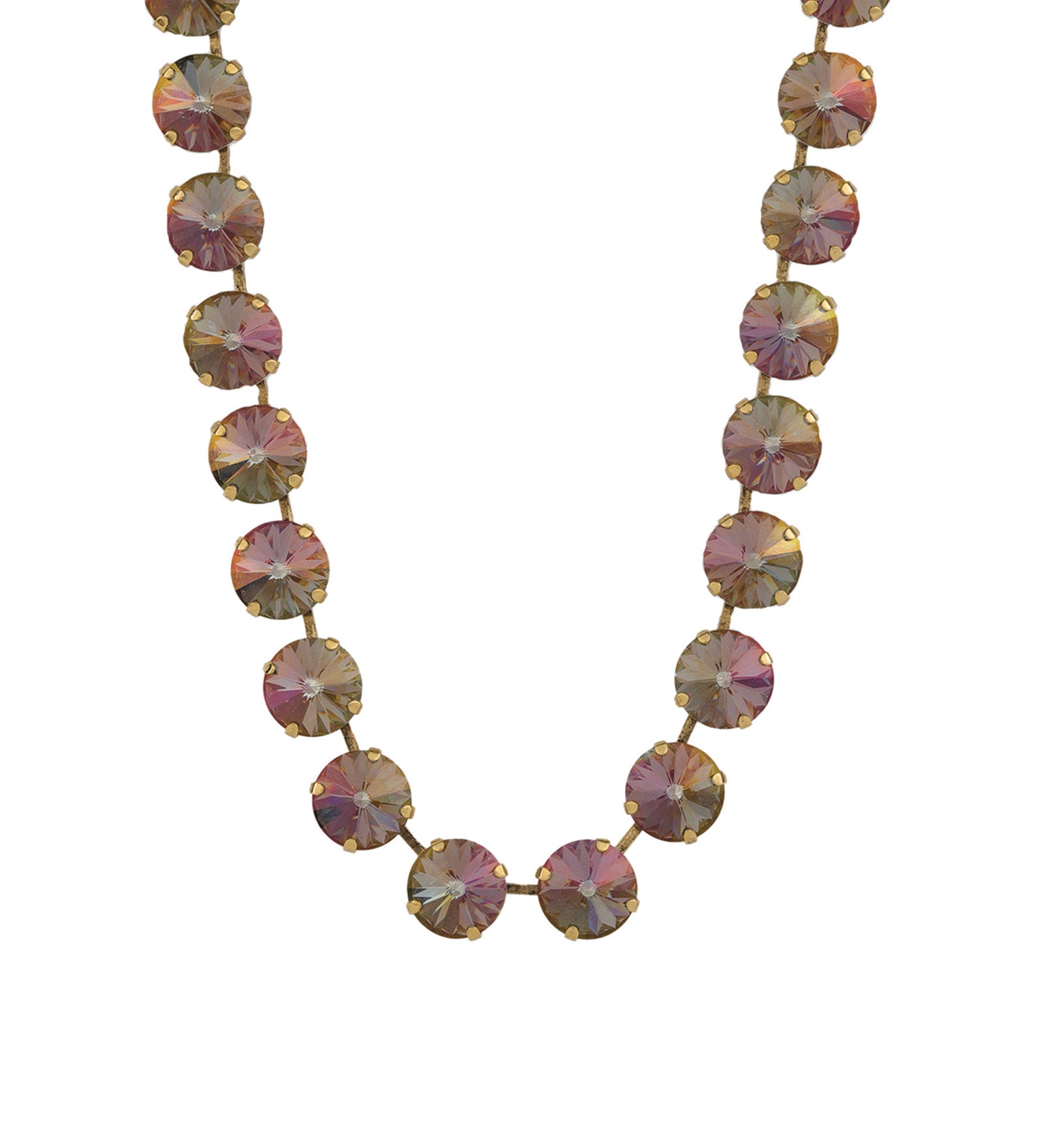 TOVA-Sofia Necklace-Necklaces-14k Gold Plated, Starlight Crystal-Blue Ruby Jewellery-Vancouver Canada