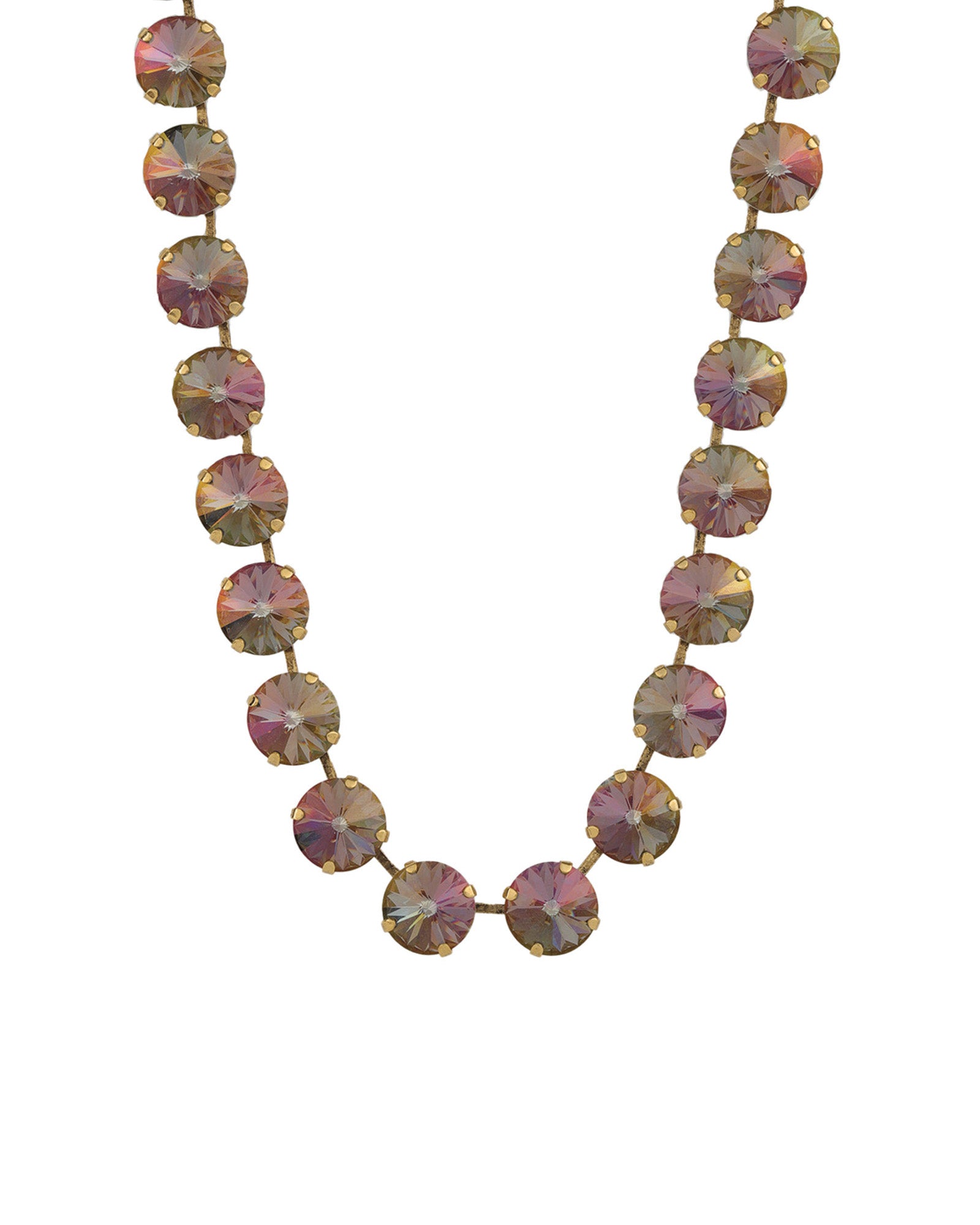 TOVA-Sofia Necklace-Necklaces-14k Gold Plated, Starlight Crystal-Blue Ruby Jewellery-Vancouver Canada