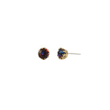 Mini Chrisley Studs 14k Gold Plated, Volcano Crystal