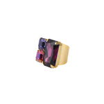 TOVA-Diana Ring-Rings-14k Gold Plated, Amethyst Crystal-Blue Ruby Jewellery-Vancouver Canada