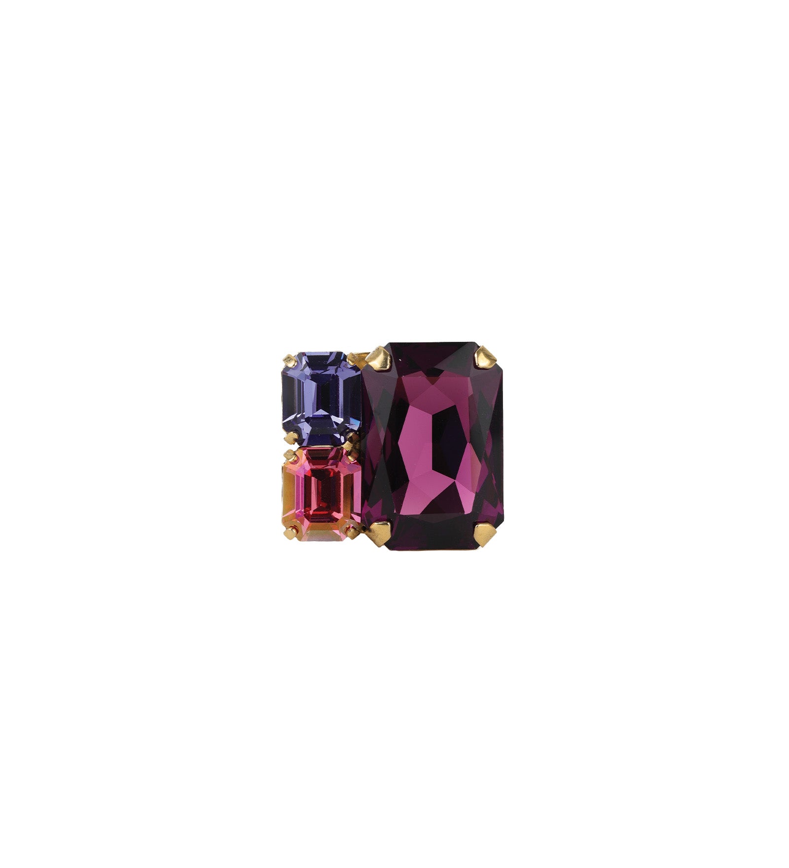 TOVA-Diana Ring-Rings-14k Gold Plated, Amethyst Crystal-Blue Ruby Jewellery-Vancouver Canada