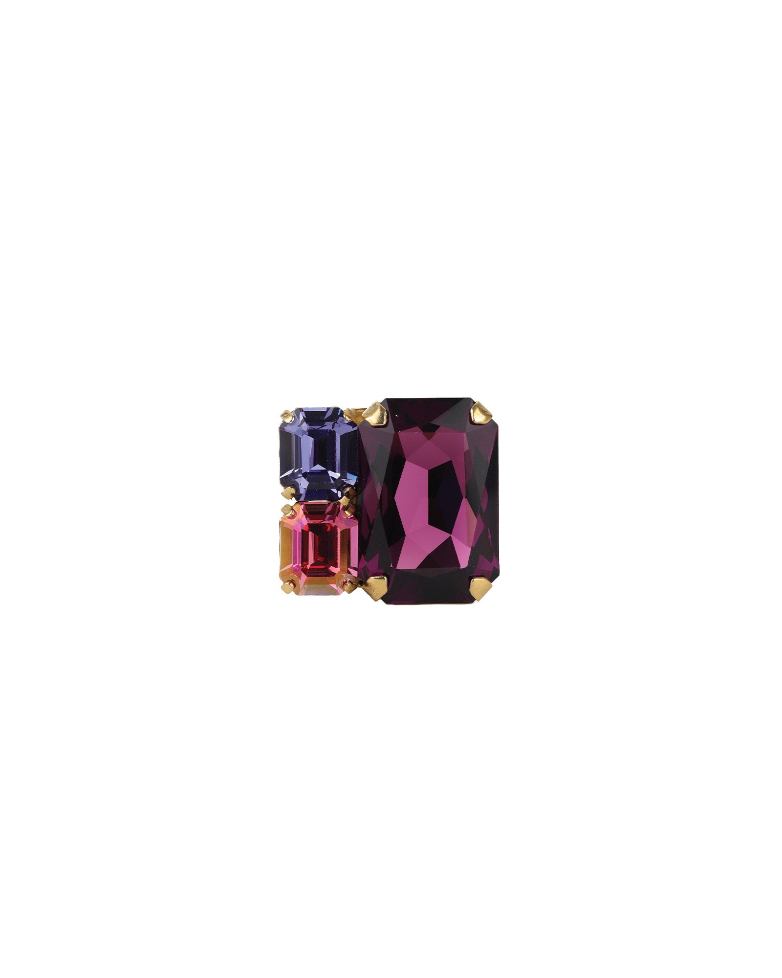 TOVA-Diana Ring-Rings-14k Gold Plated, Amethyst Crystal-Blue Ruby Jewellery-Vancouver Canada