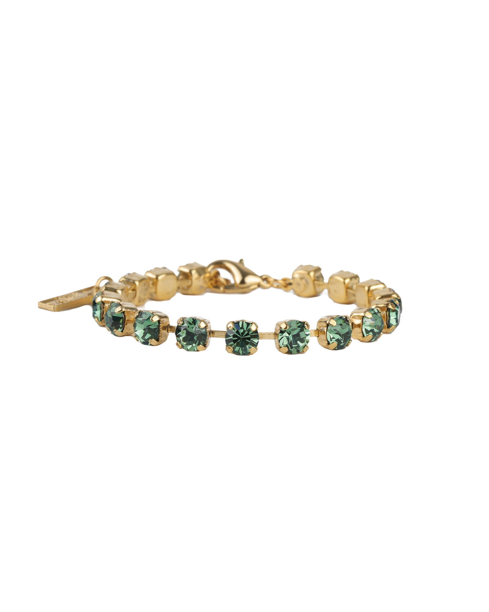 TOVA-Sarina Bracelet-Bracelets-14k Gold Plated, Erinite Crystal-Blue Ruby Jewellery-Vancouver Canada