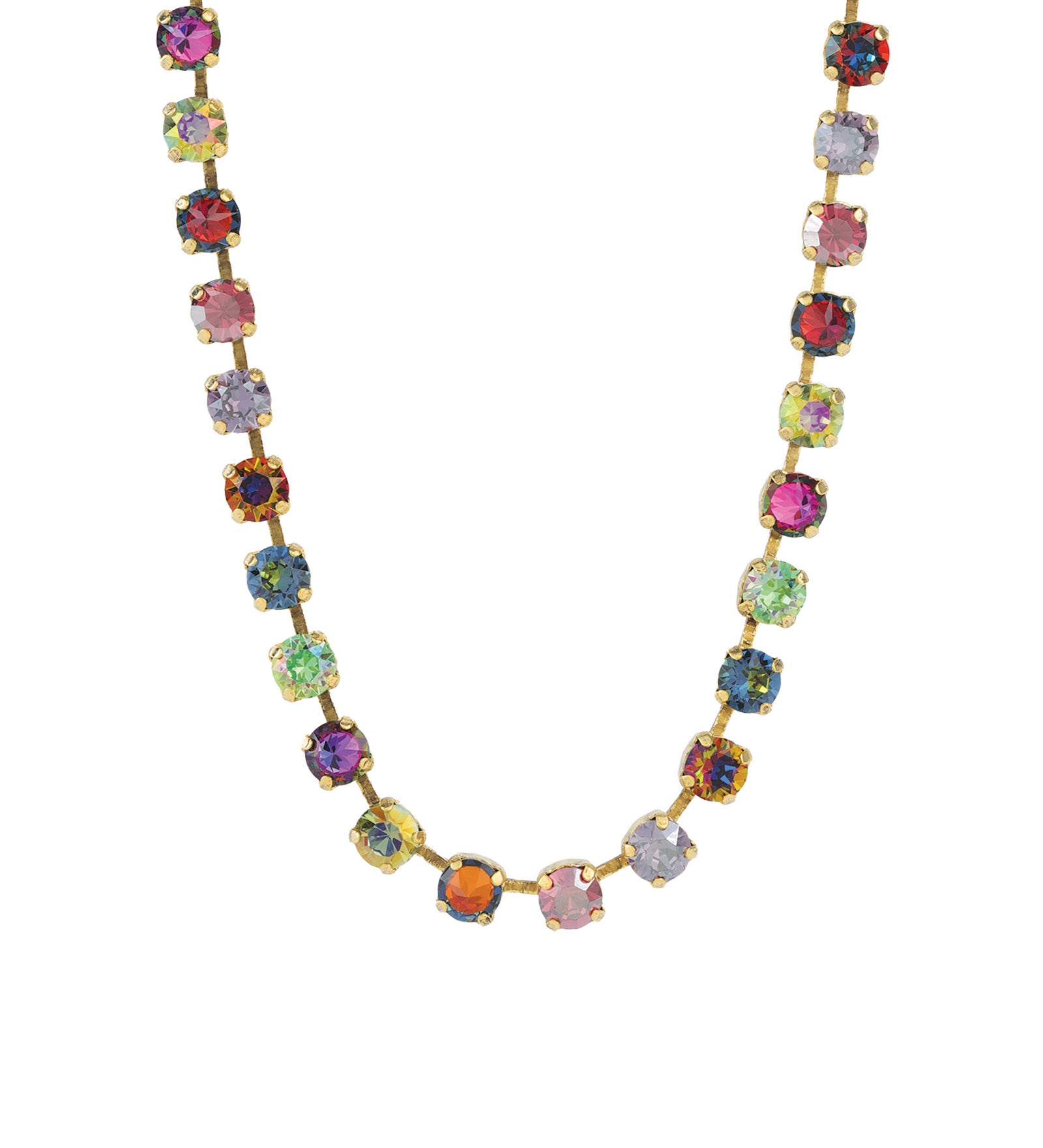 TOVA-Sarina Necklace-Necklaces-14k Gold Plated, Eclipse Crystal-Blue Ruby Jewellery-Vancouver Canada