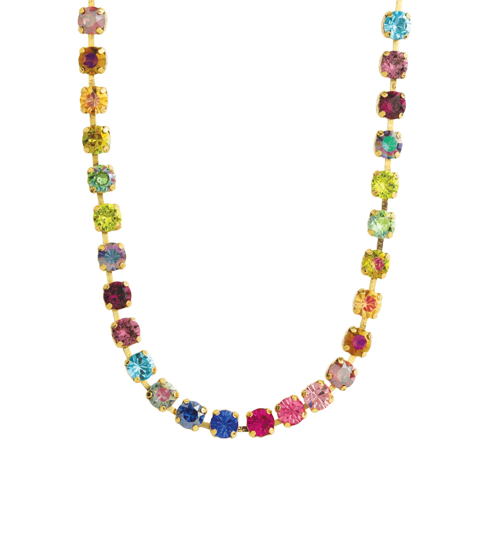 TOVA-Sarina Necklace-Necklaces-14k Gold Plated, Bohemian Wonderland Crystal-Blue Ruby Jewellery-Vancouver Canada