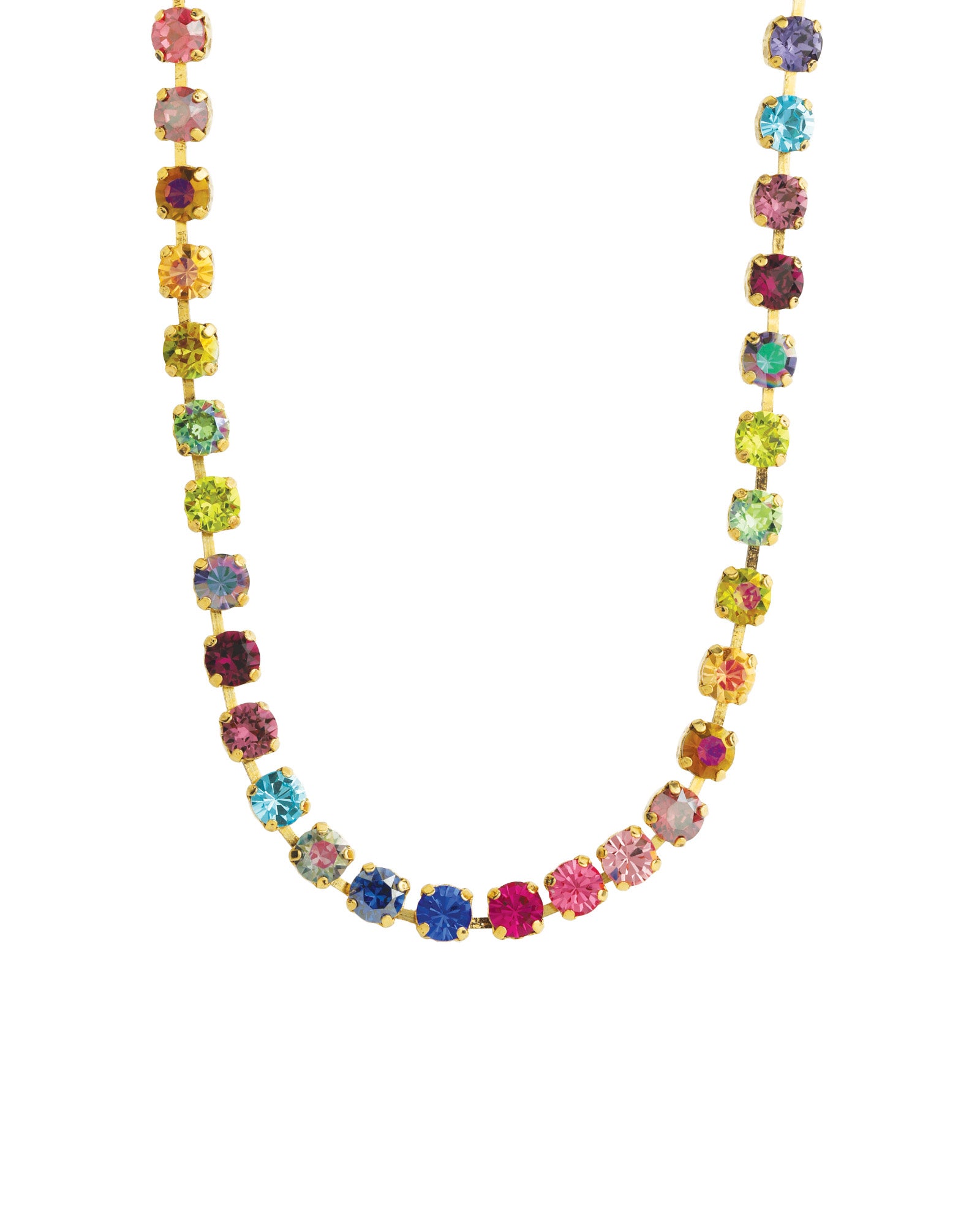 TOVA-Sarina Necklace-Necklaces-14k Gold Plated, Bohemian Wonderland Crystal-Blue Ruby Jewellery-Vancouver Canada