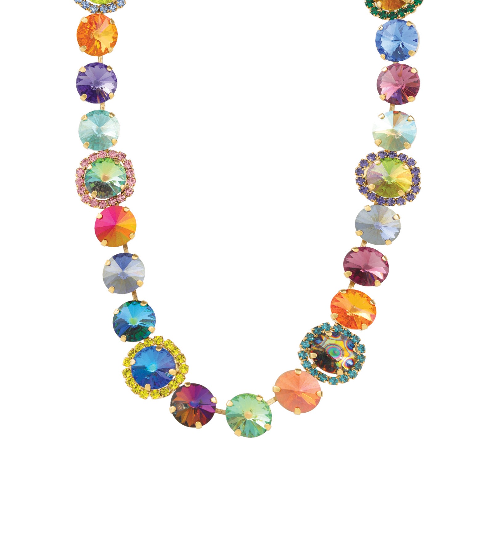 TOVA-Milly Necklace-Necklaces-14k Gold Plated, Topaz Tanzanite Crystal-Blue Ruby Jewellery-Vancouver Canada