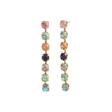 TOVA-Berenike Earrings-Earrings-14k Gold Plated, Bohemian Wonderland Crystal-Blue Ruby Jewellery-Vancouver Canada