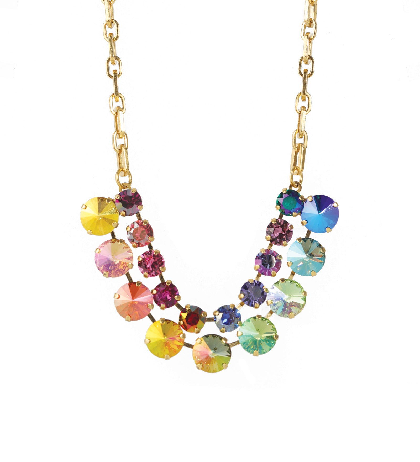 TOVA-Vivica Necklace-Necklaces-14k Gold Plated, Bohemian Wonderland Crystal-Blue Ruby Jewellery-Vancouver Canada