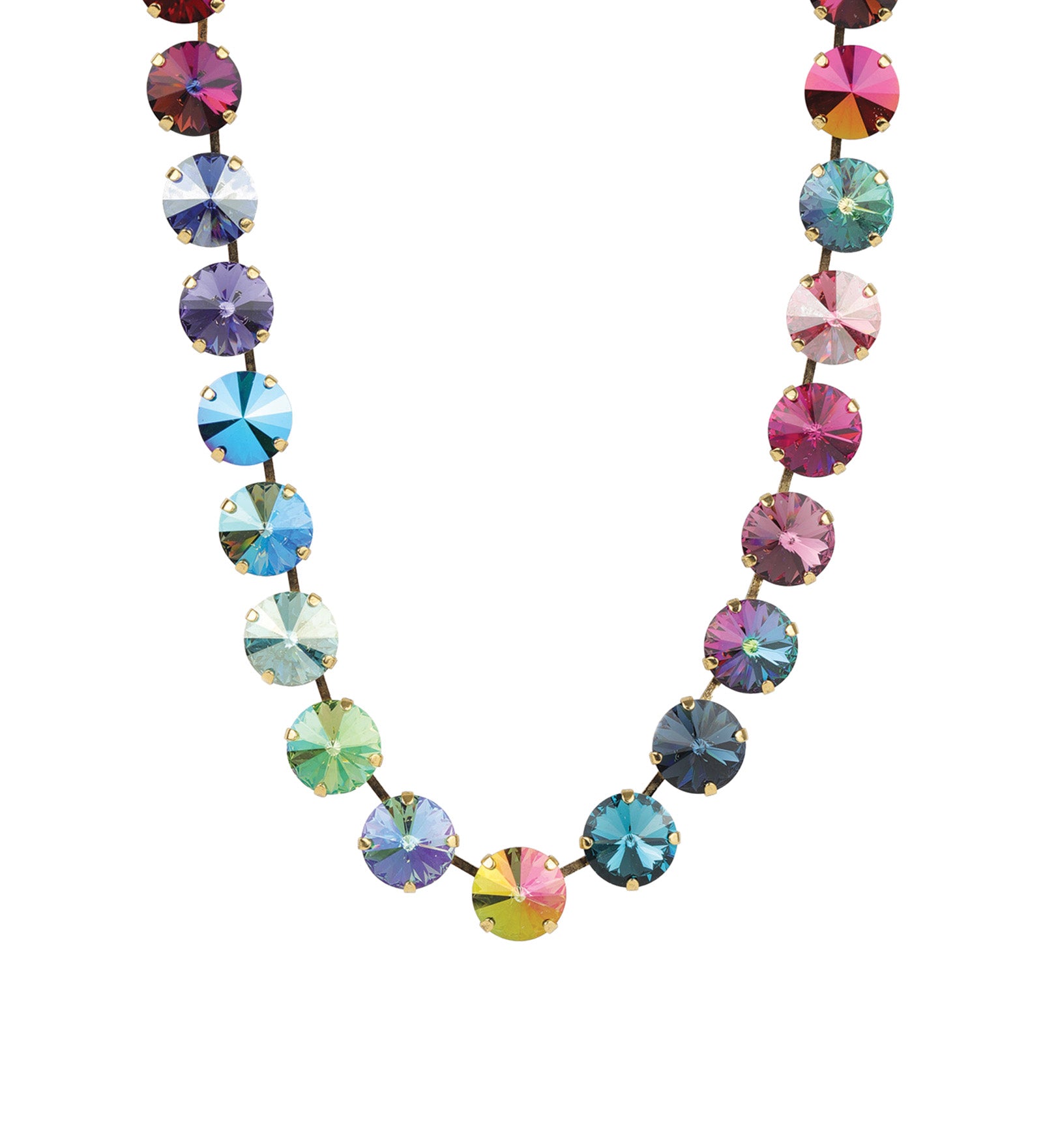 TOVA-Sofia Necklace-Necklaces-14k Gold Plated, Bohemian Wonderland Crystal-Blue Ruby Jewellery-Vancouver Canada