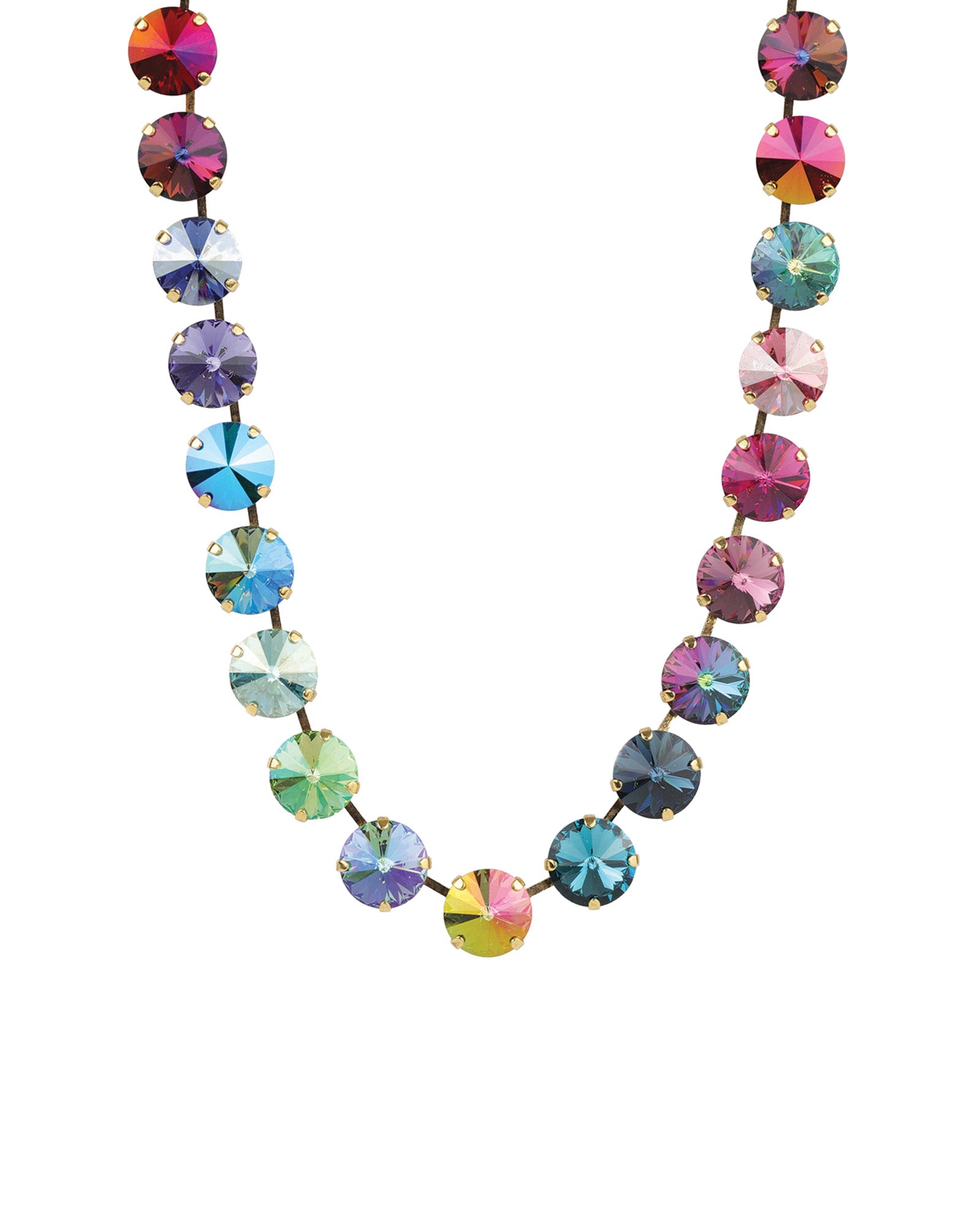 TOVA-Sofia Necklace-Necklaces-14k Gold Plated, Bohemian Wonderland Crystal-Blue Ruby Jewellery-Vancouver Canada