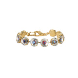 Croatia Bracelet 14k Gold Plated, Peacock Crystal