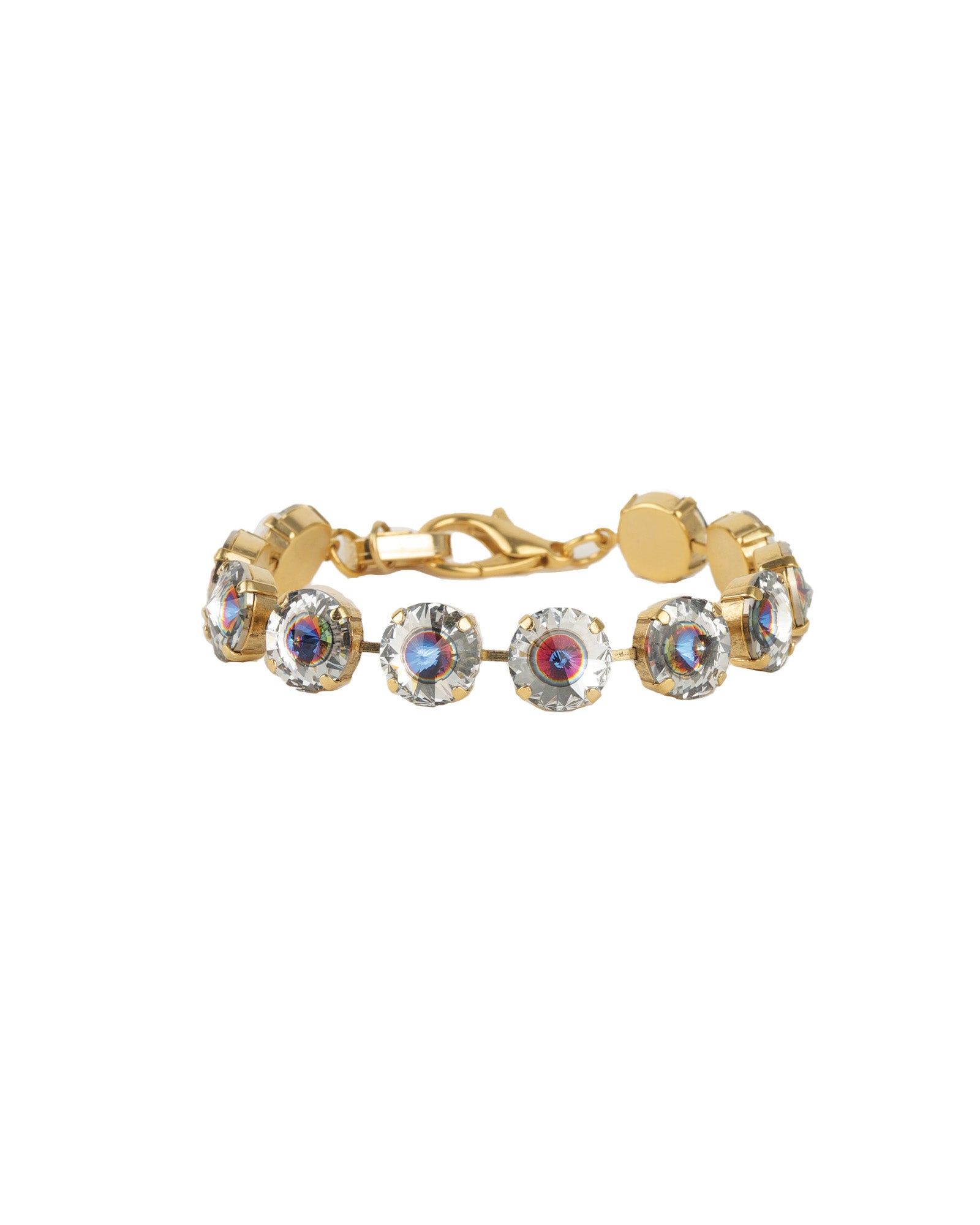 Croatia Bracelet 14k Gold Plated, Peacock Crystal