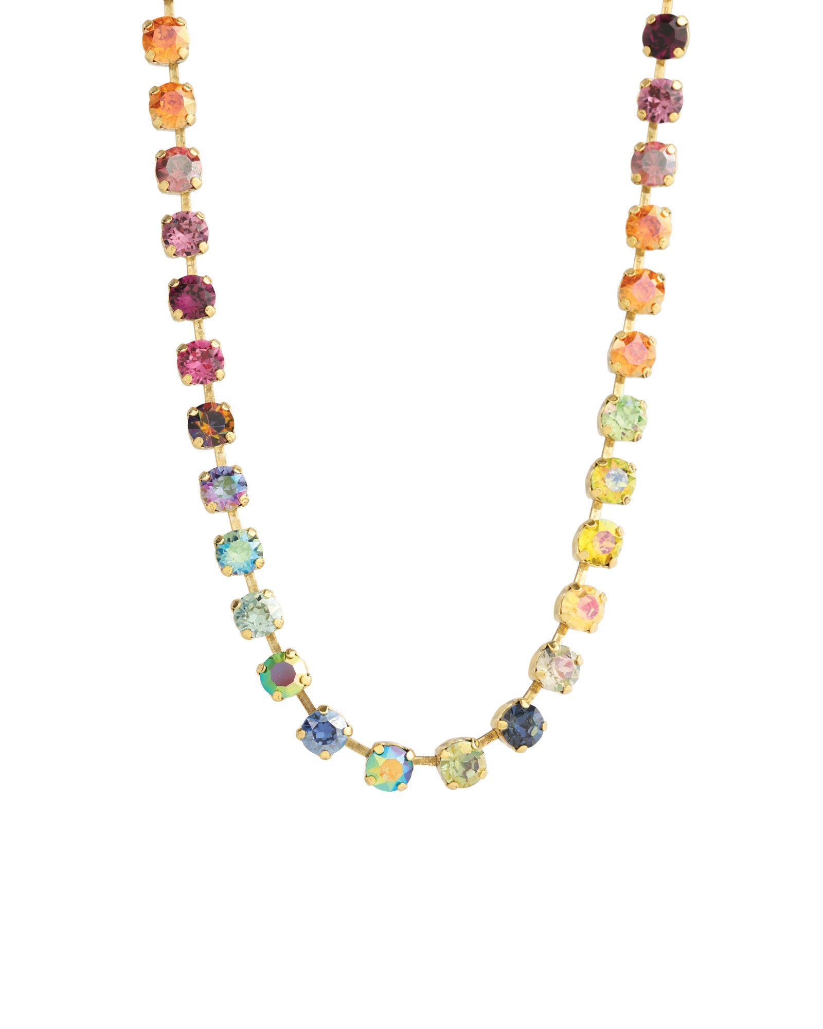 TOVA-Sarina Necklace-Necklaces-14k Gold Plated, Addy Crystal-Blue Ruby Jewellery-Vancouver Canada