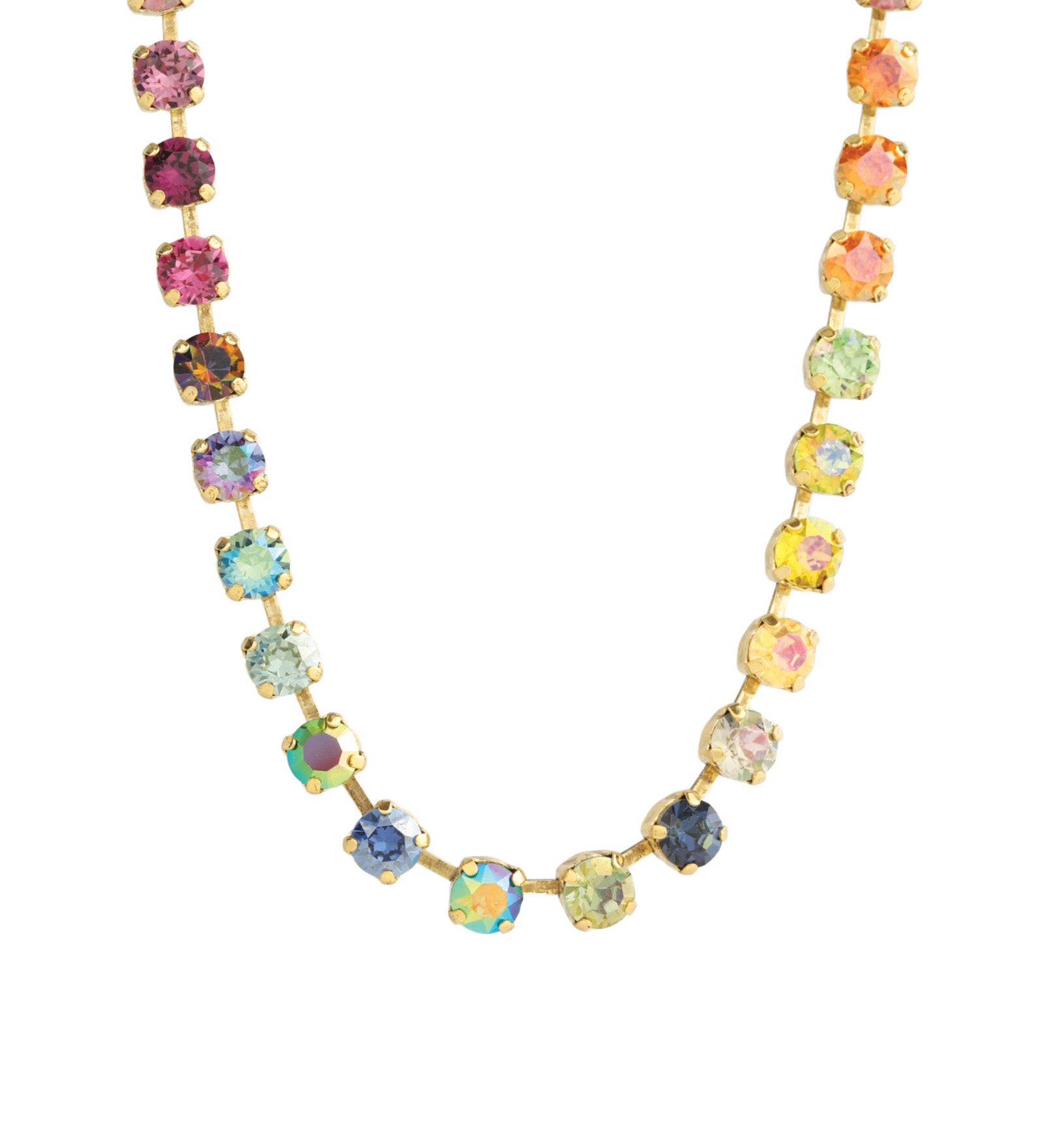 TOVA-Sarina Necklace-Necklaces-14k Gold Plated, Addy Crystal-Blue Ruby Jewellery-Vancouver Canada